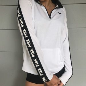 VS PINK Black & White Quarter Zip